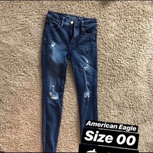 American eagle ripped jeggings (super stretch)